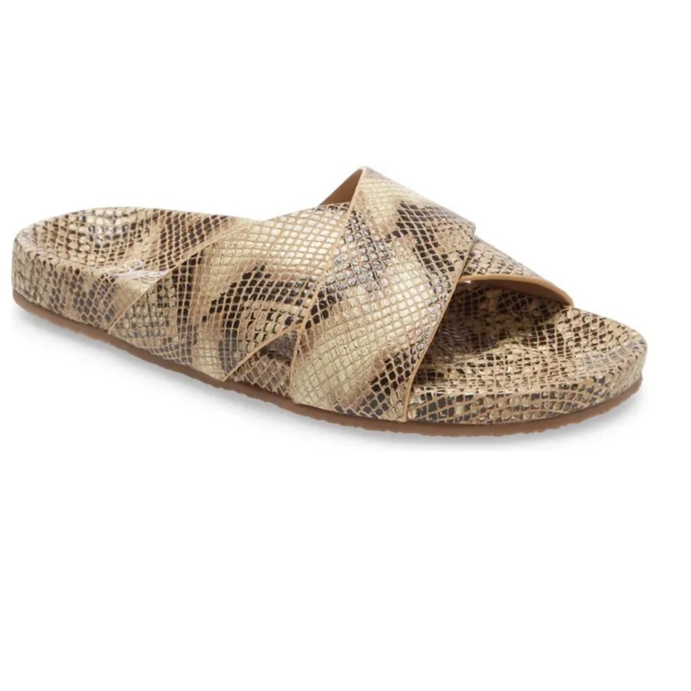 Seychelles Lighthearted Snake Print Slide Sandal Size 7